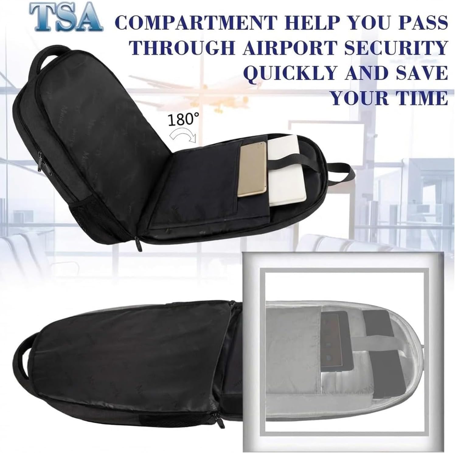MATEIN Extra Large Travel Backpack, TSA Friendly 18.4 Inch Laptop Backpack, Anti Theft Flight Approved Business Work College Computer Big Bag for Women Men, Black - pokemaMATEIN Extra Large Travel Backpack, TSA Friendly 18.4 Inch Laptop Backpack, Anti Theft Flight Approved Business Work College Computer Big Bag for Women Men, Black