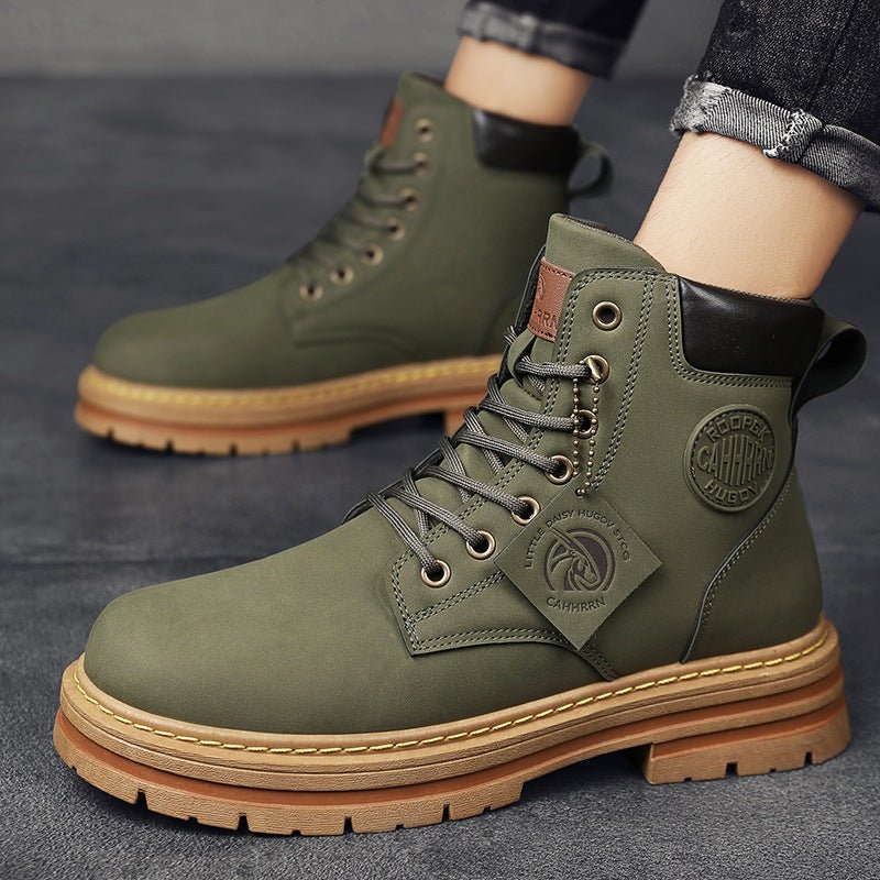 Men Autumn And Winter High Help Boots British Wind Increase - pokema7285f38dd9f1d306f2430db88726a94