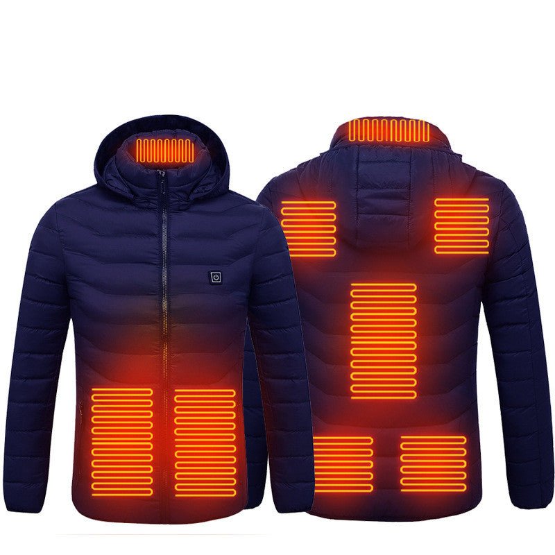 Men Heated Puffer Jacket Electric Heating Coat Insulated Hood Windbreaker 9Heat Zones - pokema5d9b858a583a0a7e2d191be6f9dfd681