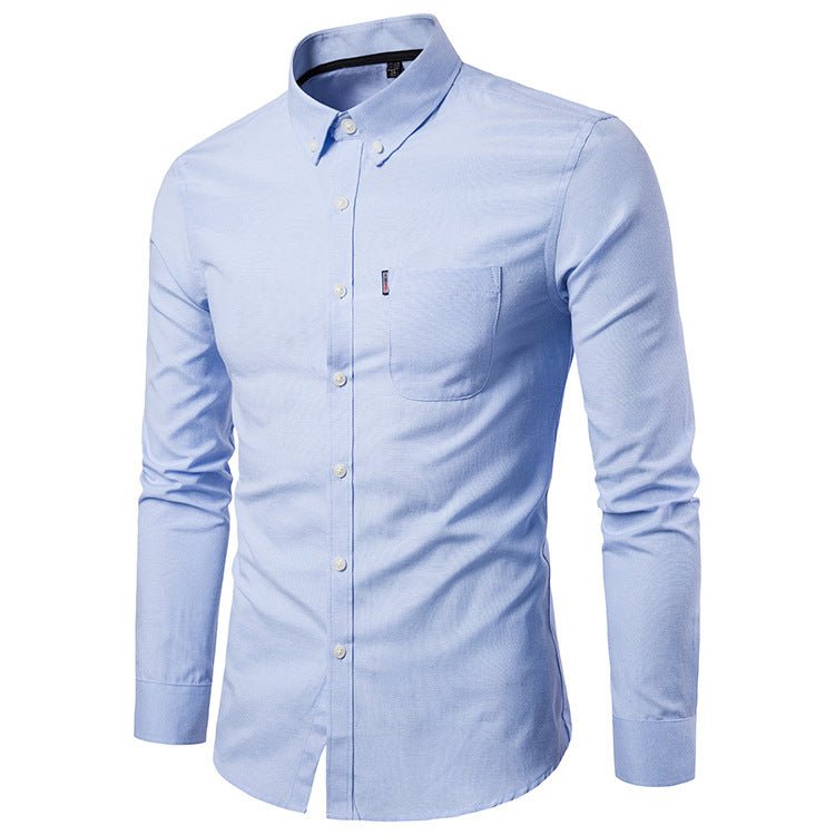 Men S Shirts Korean Men Slim Long Sleeve Dress Shirt - pokema299491a038bd4f736bed776d99cdeb59