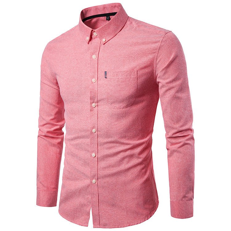 Men S Shirts Korean Men Slim Long Sleeve Dress Shirt - pokema646ad7c6cb77b3bce1b95b7403b25d6b