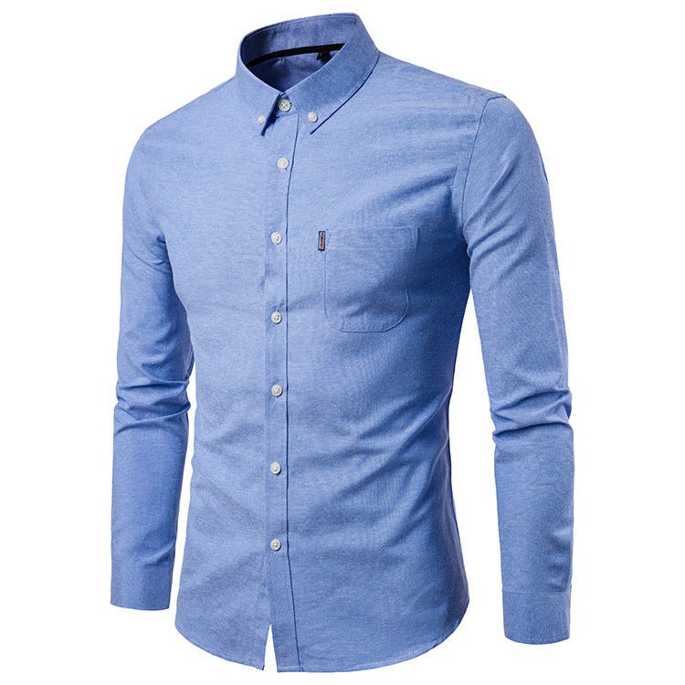 Men S Shirts Korean Men Slim Long Sleeve Dress Shirt - pokema8159a3c386a6767301d7d42a16aeee8a