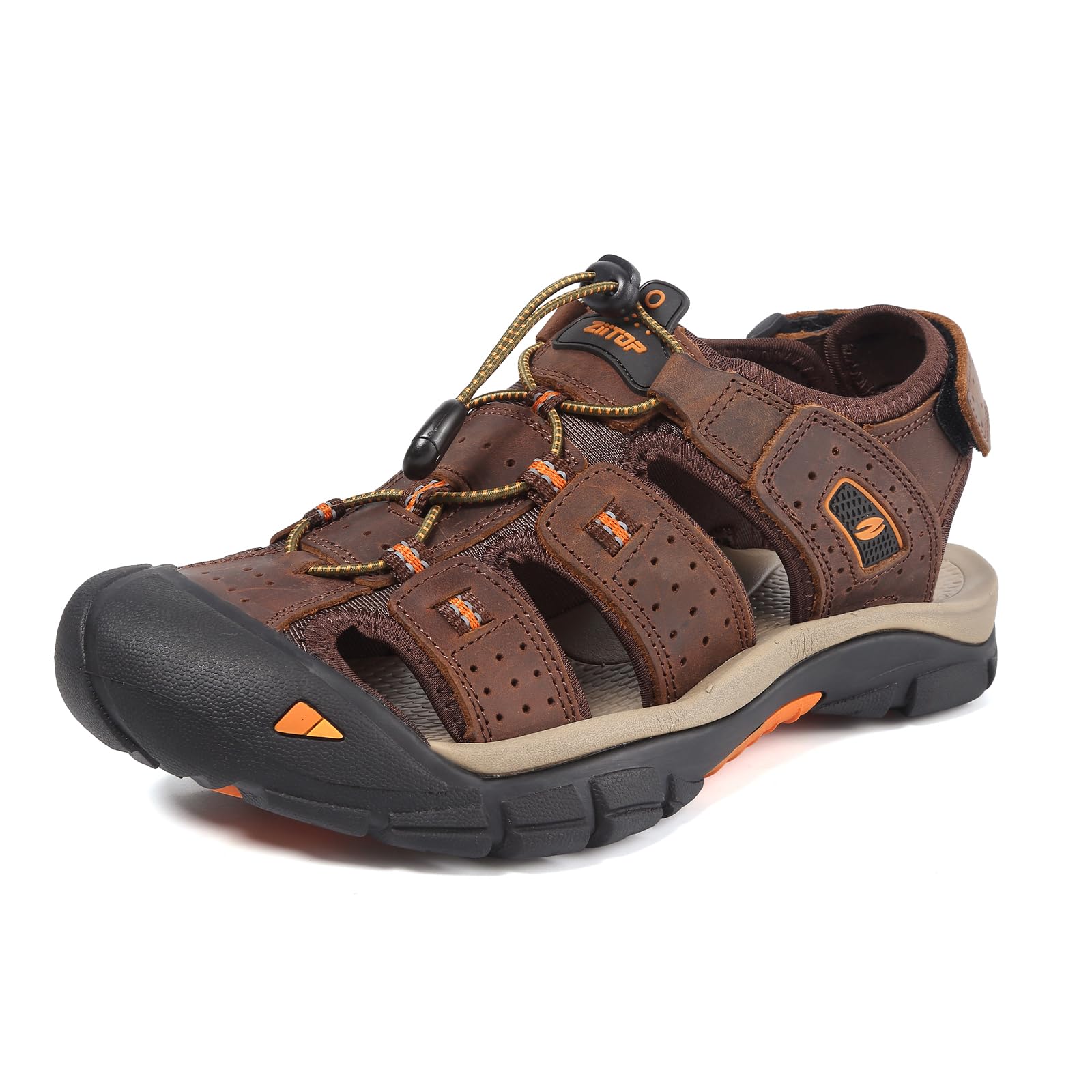 Men Sandals Closed Toe Walking Fastening Hiking Sport Shoes Leather Sandals - pokemaMen Sandals Closed Toe Walking Fastening Hiking Sport Shoes Leather Sandals