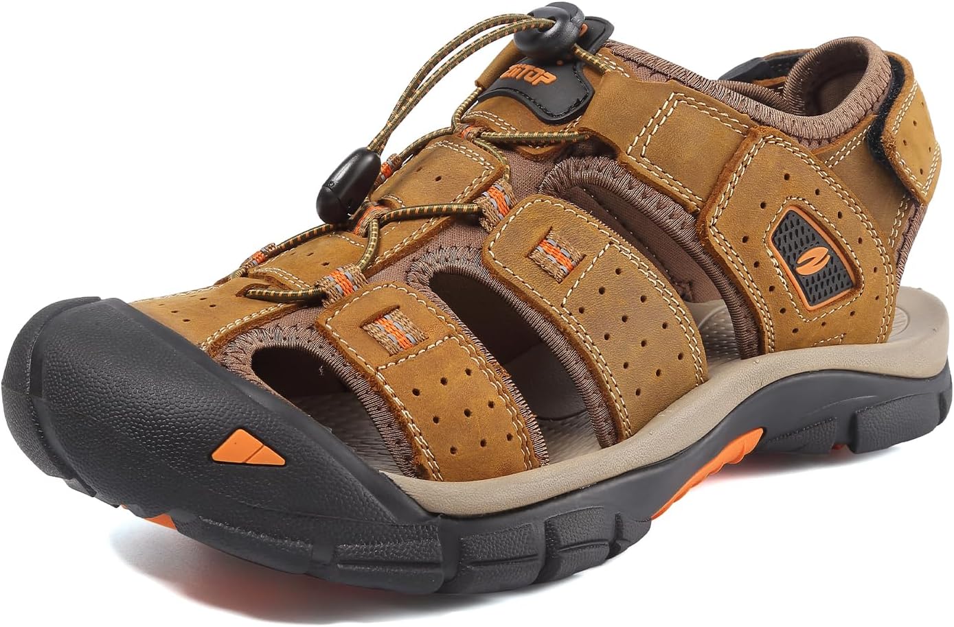 Men Sandals Closed Toe Walking Fastening Hiking Sport Shoes Leather Sandals - pokemaMen Sandals Closed Toe Walking Fastening Hiking Sport Shoes Leather Sandals