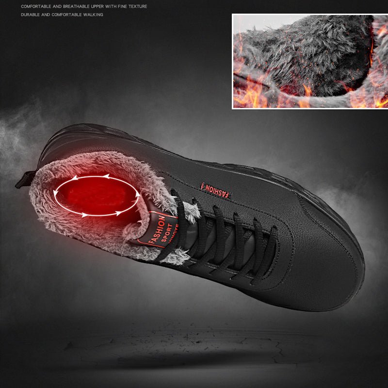 Men Sneakers Winter Warm Sports Shoes With Plush - pokema62494db274feb9826db1acd232de2401