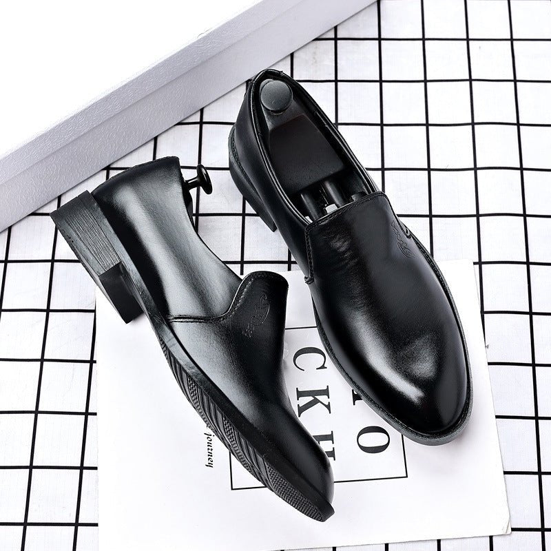 Mens Casual Business Slip-on Leather Shoes With A Pointed Toe - pokema93c0e329e5c17c143837b4d5b130c6af