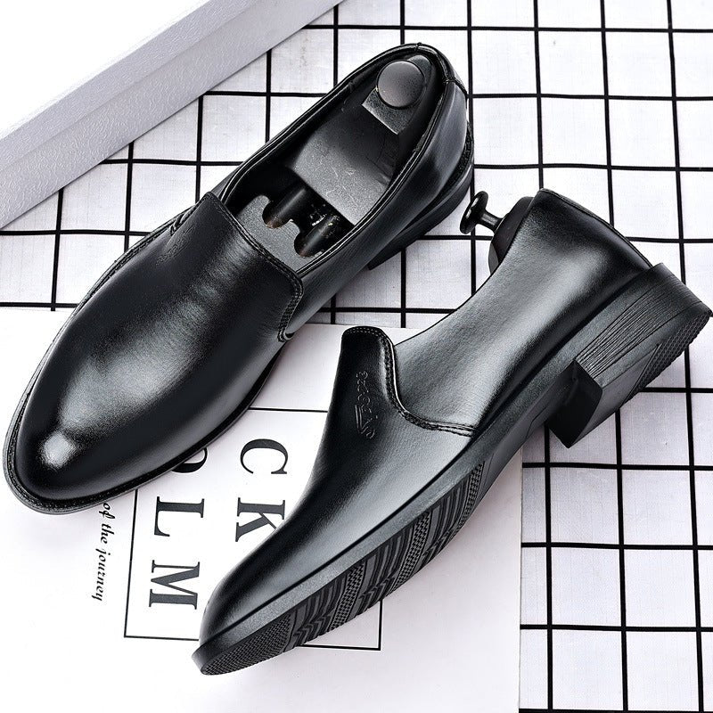 Mens Casual Business Slip-on Leather Shoes With A Pointed Toe - pokema92abf5b75ace84fb775db6c5064f0ddd