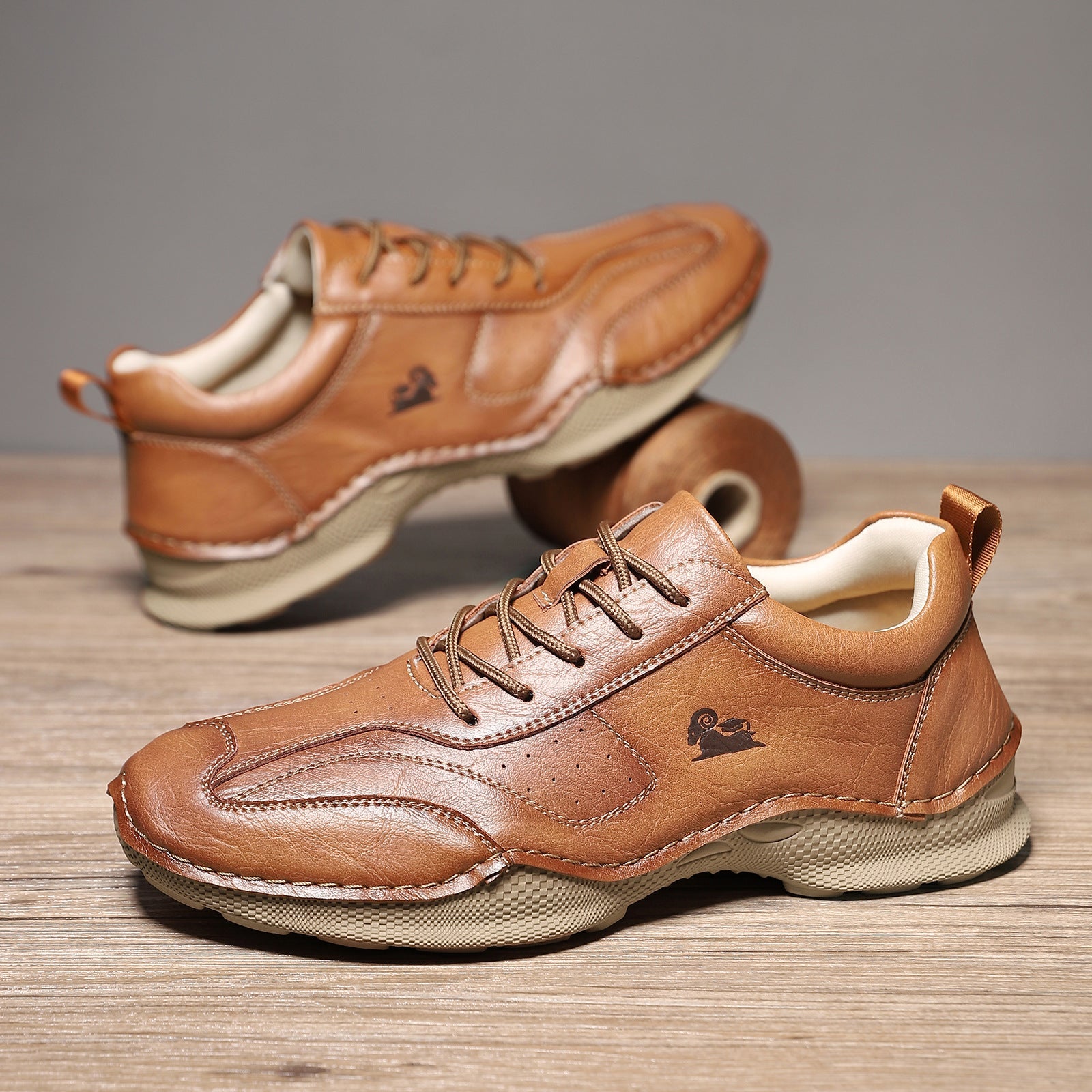 Men's Casual Flat Leather Shoes - pokemac7094194a34bad57a7f1568a5be1c050