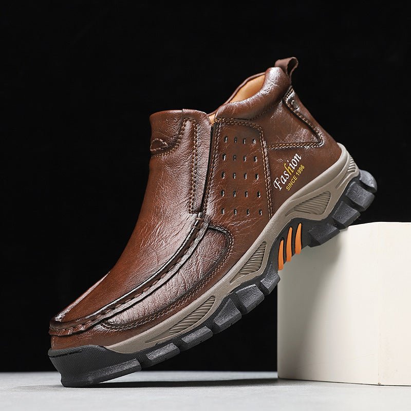 Mens Casual Metal Ankle Boots - pokema2982ca9ce1e58ca4fafd04389ddda393