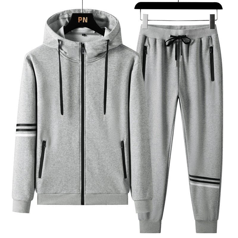 Men's Casual Sports Pure Cotton Hooded Sweater Trousers Two-piece Set - pokema284fef504d14af3e4203ab54d9ab7cf5