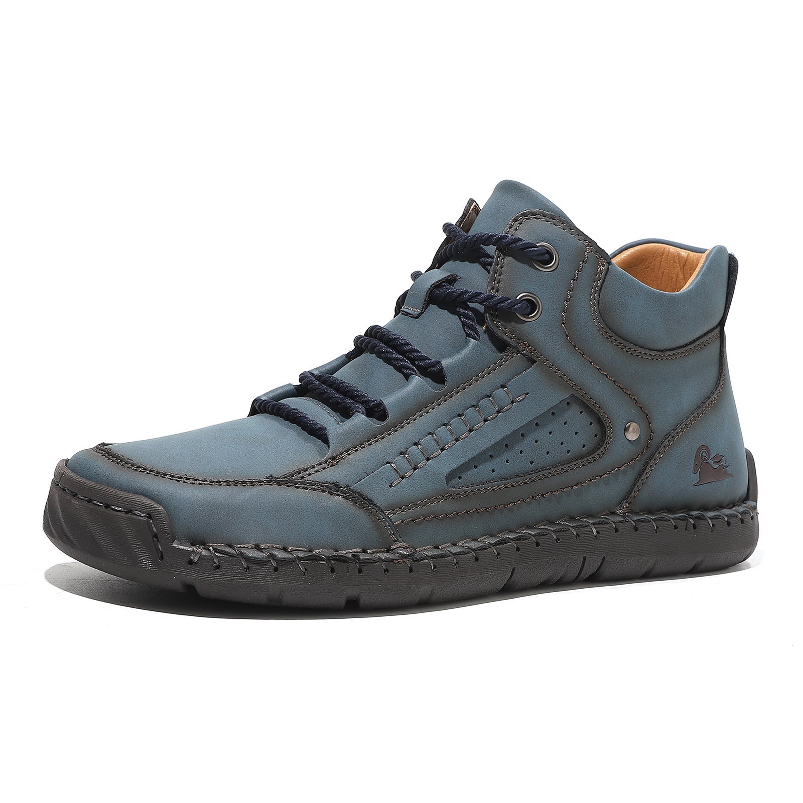 Mens Comfortable And Breathable Flat-laced High-top Shoes - pokema498bcde5b2ab03896da58888a36c4372
