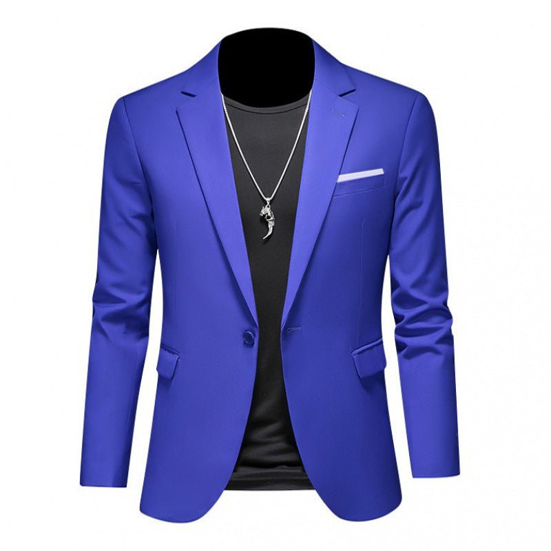 Mens Fashionable Plus-Size Slim-Fit Suit Jacket - pokema58c72c55426fde592213af00056fc414