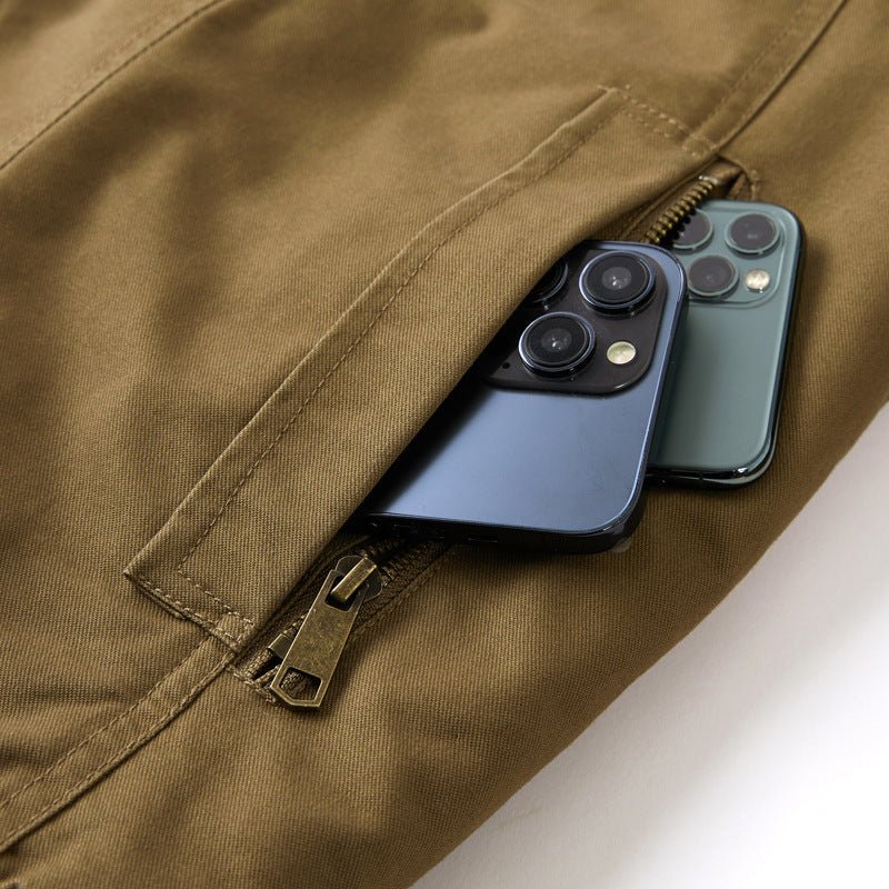 Mens Fleece-lined Loose-fit Plus-size Coat - pokemad18ba3347361b7811dad698df5b93f1b