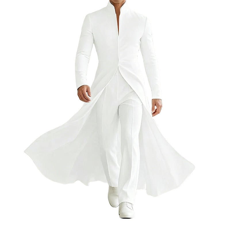 Mens Long Double-Wear Blazer With A Notch Lapel - pokema8ac0d3e82b52762a064572de105ab7fd