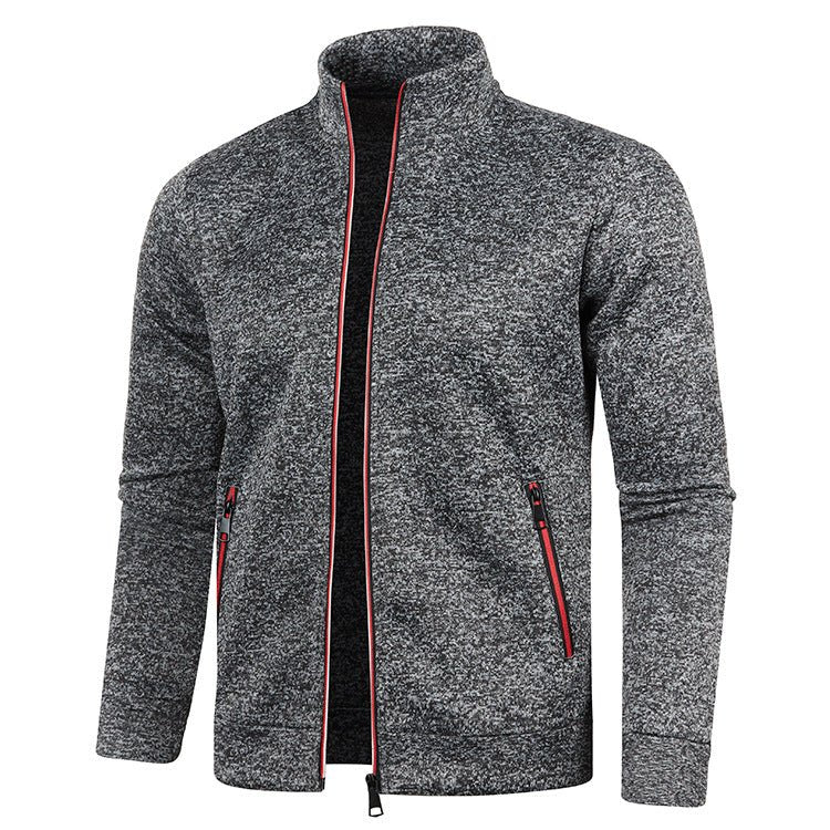Mens Long Zippered Knitted Cardigan - pokemaf3bdc7fdbec64f97e7afdf3bcbf28367