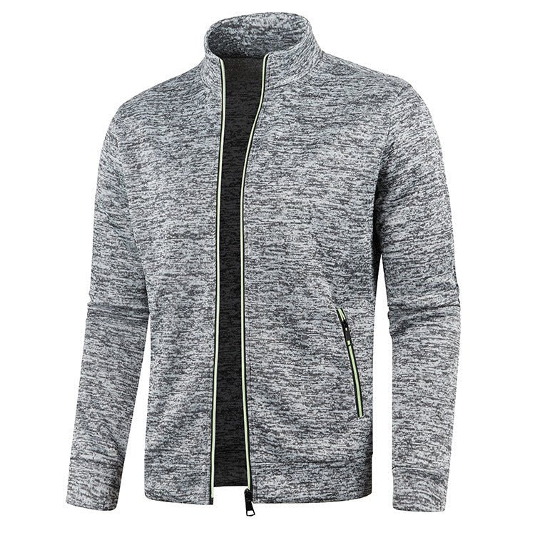 Mens Long Zippered Knitted Cardigan - pokema4893906b7e7db8dfbbe06e4e10249d55