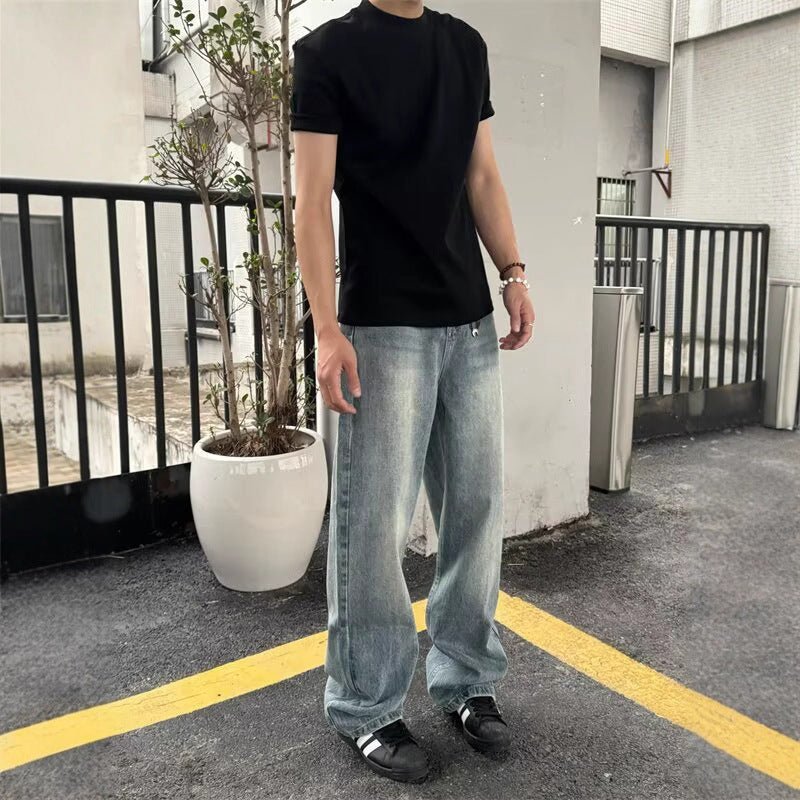 Mens Loose-Fit Straight-Leg Trousers With Lightning Bolt Pattern - pokemaaaa29cad71e6a86086f97aba0b2a0610