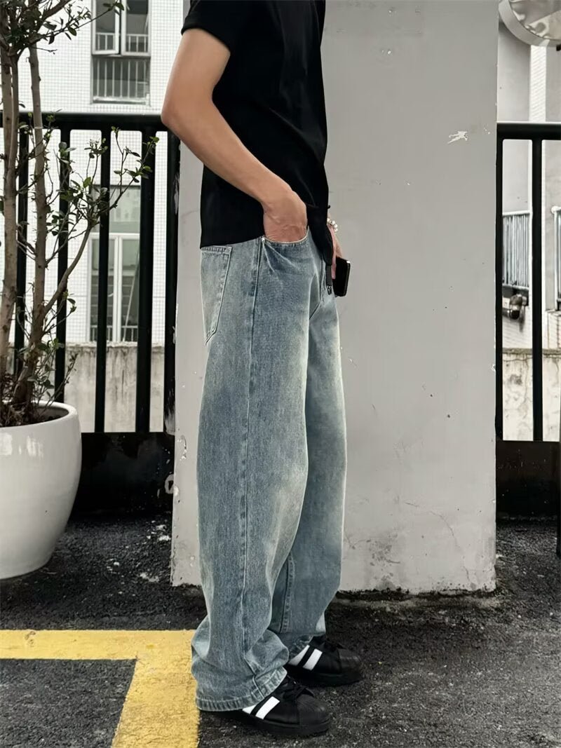 Mens Loose-Fit Straight-Leg Trousers With Lightning Bolt Pattern - pokemaf714bf64bf4385558aa1e04979669b87
