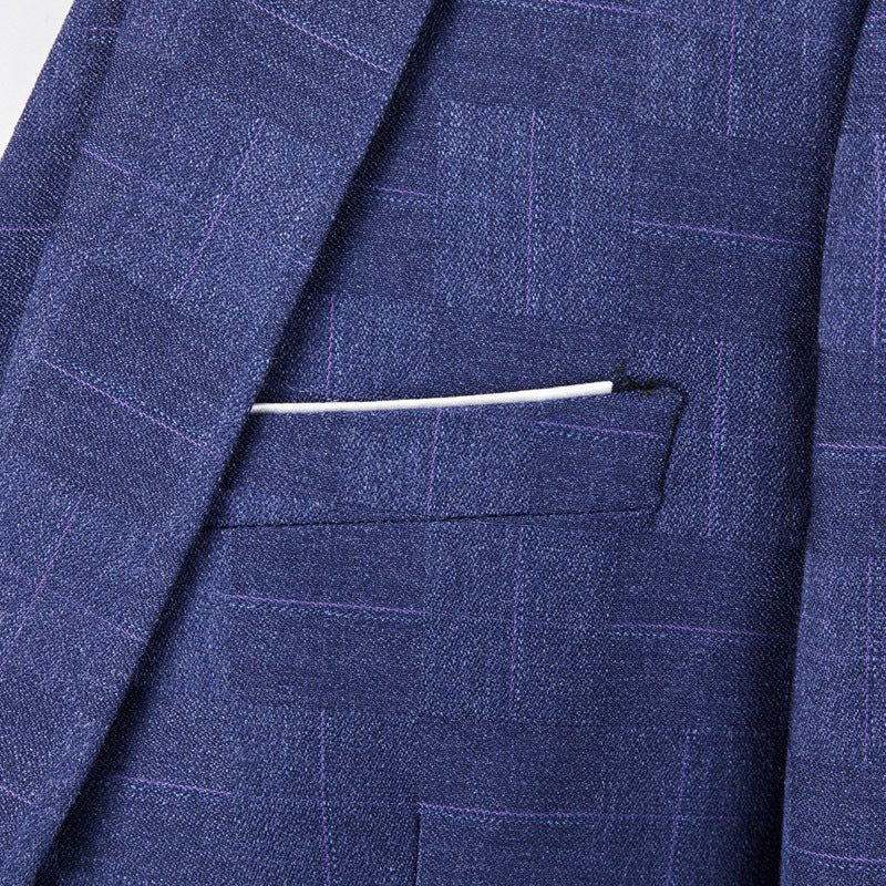 Mens New Plaid Set Mens Foreign-trade Suit - pokema1802cc1149e98d28b16e1b562b1f0ce5