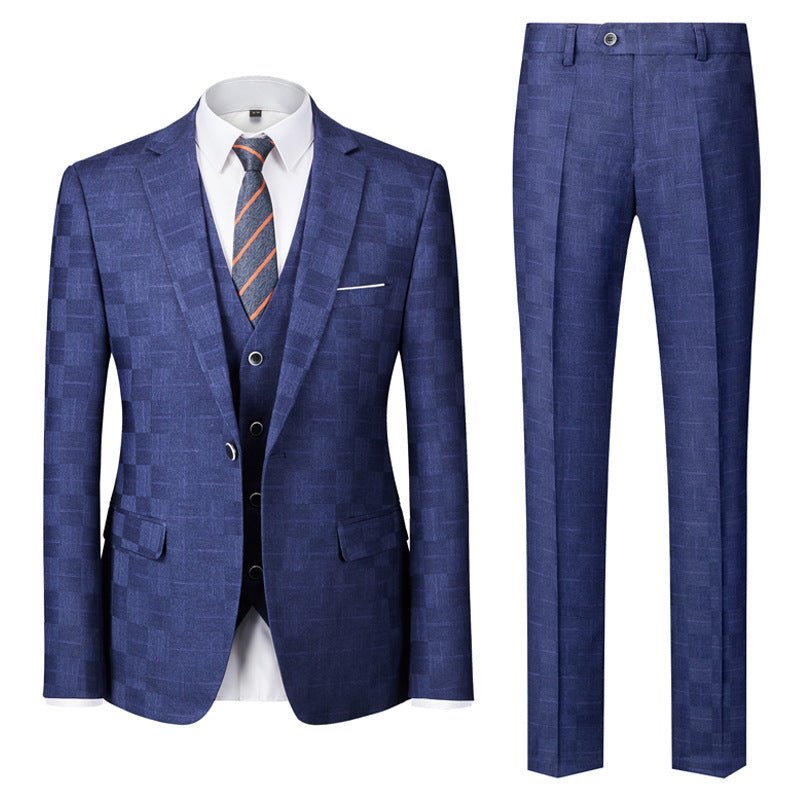 Mens New Plaid Set Mens Foreign-trade Suit - pokemae2b75aa3a62a9f8eb2ea6f1d2fd7dbec
