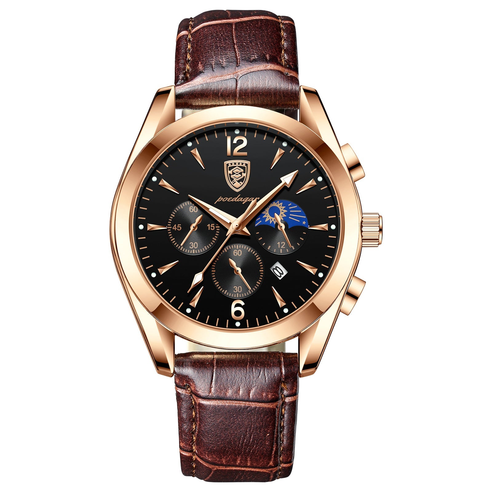 Men's Quartz Waterproof Luminous Belt Watch - pokema47f60e1b1f03fe83f42ce12819af12b6