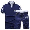 Men'S Short-Sleeved V-Neck Casual Suit T-Shirt Sports Outdoor New Men'S Short-Sleeved Two-Piece Suit - pokemac40fe9fb237173227773ec3b2963f476