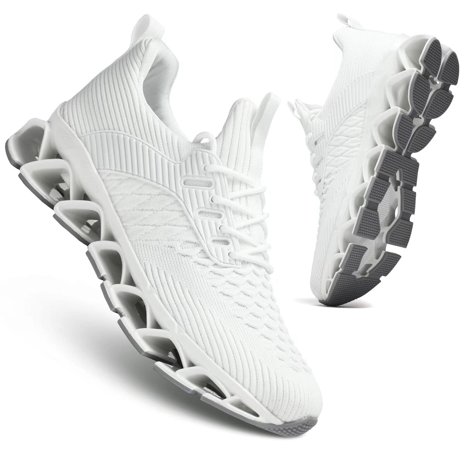 Mens Slip on Walking Running Shoes Blade Tennis Casual Fashion Sneakers Comfort Non Slip Work Sport Athletic Trainer White - pokemaMens Slip on Walking Running Shoes Blade Tennis Casual Fashion Sneakers Comfort Non Slip Work Sport Athletic Trainer White