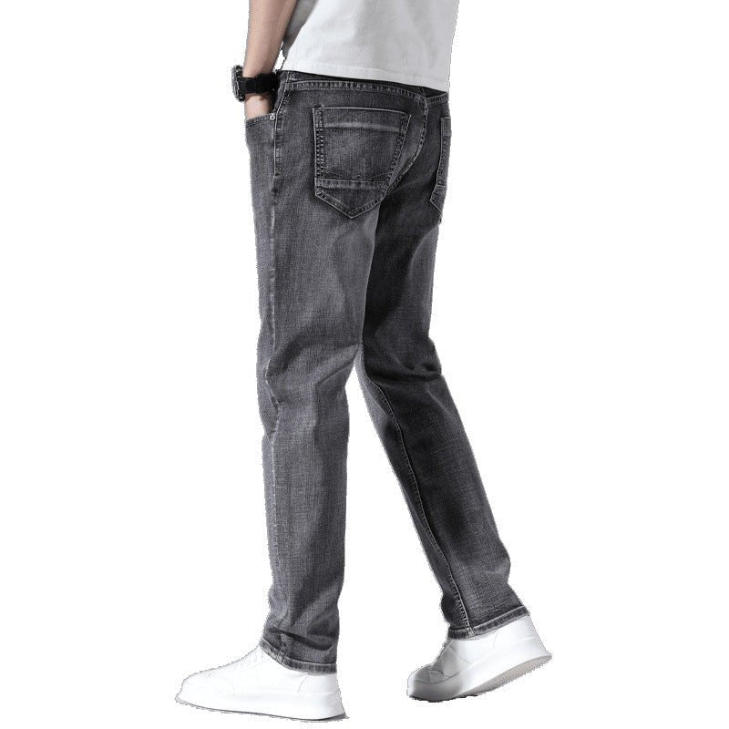 Mens Straight-Leg Retro Stretch Denim Trousers - pokemaf85b5eef5f06c53eb71f36caa8e70ef4