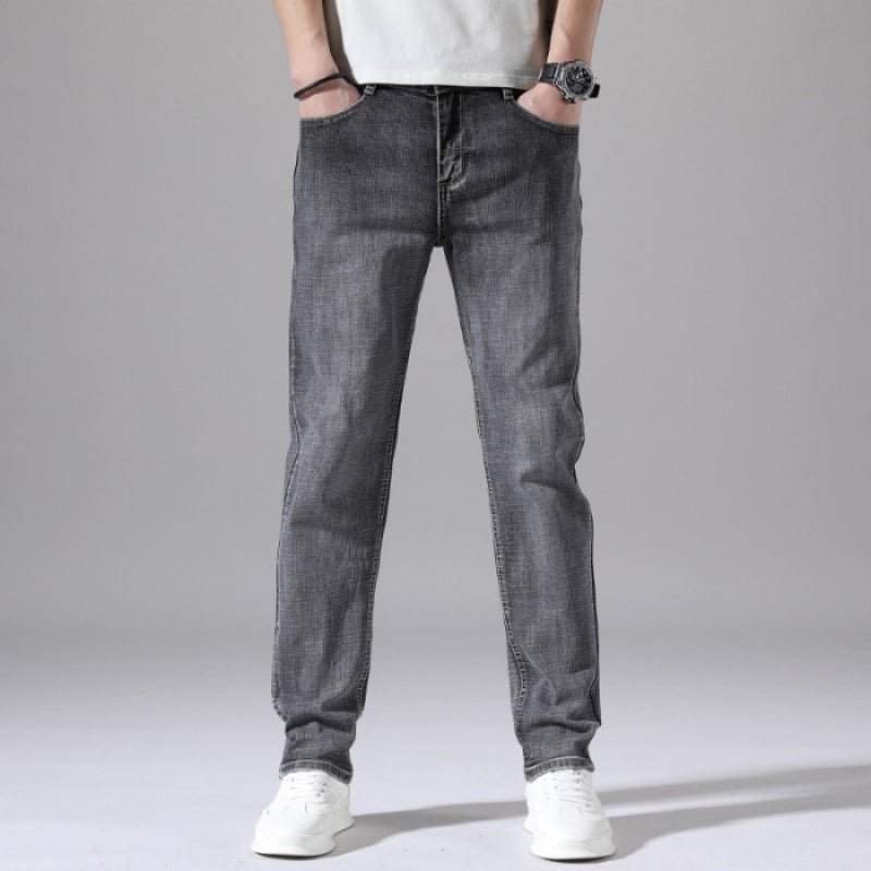 Mens Straight-Leg Retro Stretch Denim Trousers - pokemad3b12cf517c700f73f9f8c2e6f9f4973