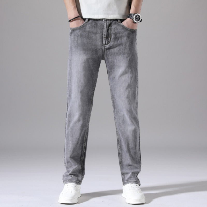 Mens Straight-Leg Retro Stretch Denim Trousers - pokema2e572b1d8396bdf055e3a460d96b6898