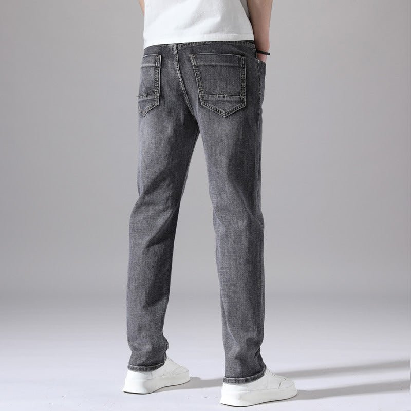 Mens Straight-Leg Retro Stretch Denim Trousers - pokemad6dcd2fb4d9910f7f6191b2d2e5a1089