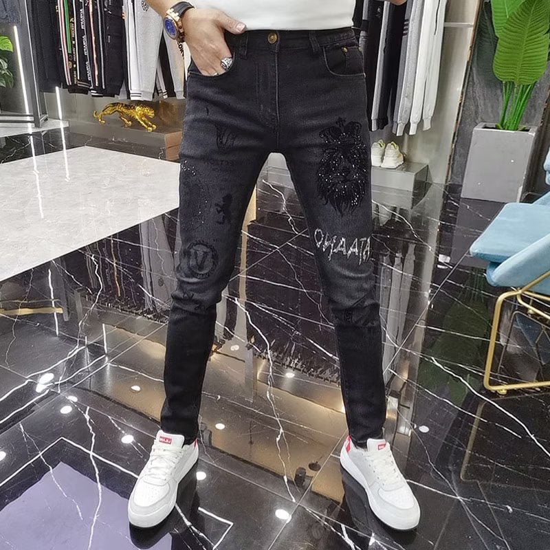 Mens Stylish Versatile Slim-fit Trousers - pokemabca3fbfb03affa4706f5d6f9aa8643c9