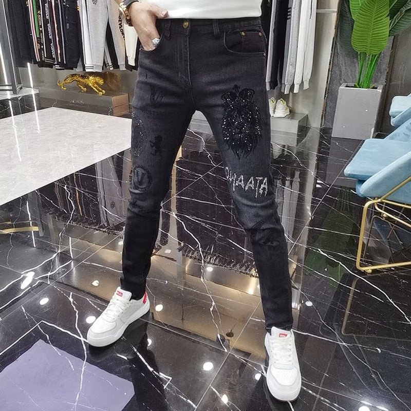 Mens Stylish Versatile Slim-fit Trousers - pokema2186b16a87d8ac69a04a75aade9dd4a2
