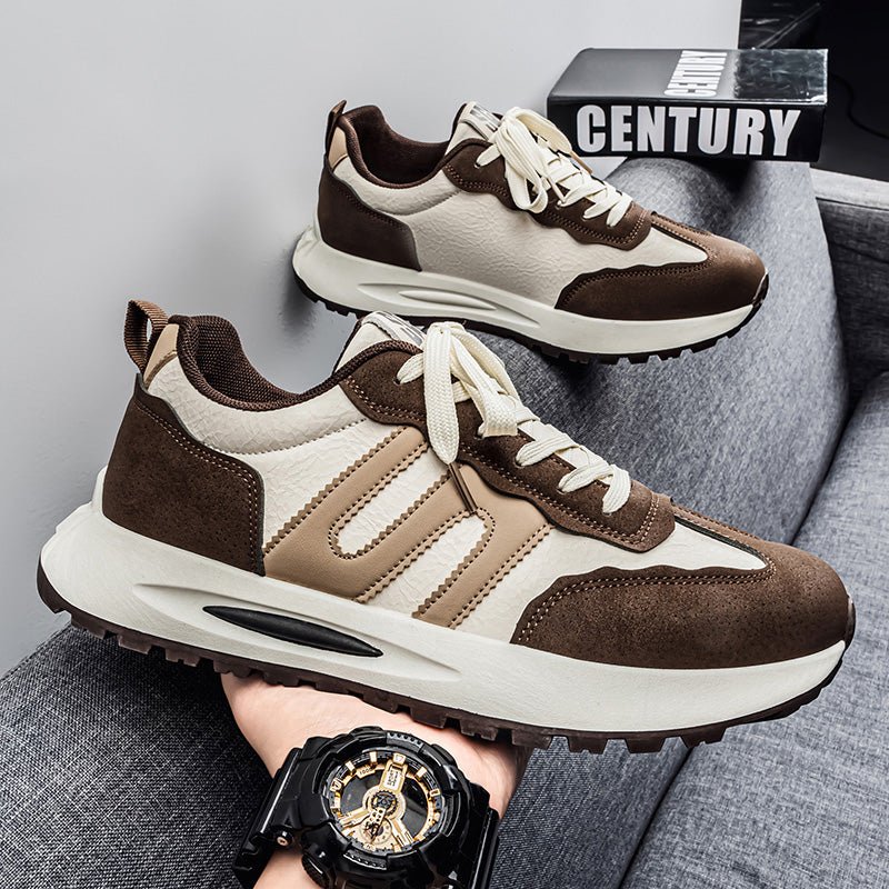 Men's Trendy Retro Cortez Sneakers, New Leather Running Shoes, Lightweight Soft Sole Casual Sports Shoes - pokemaf2d4e8e467973370174a091acc9acc61