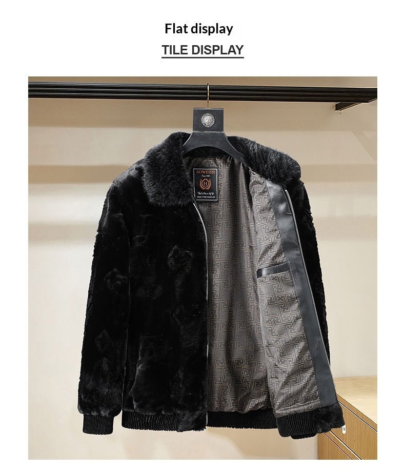 Mens Western-style Jacket Fur Coat Sweater - pokema84b93afae5051999a633382a5b24daef