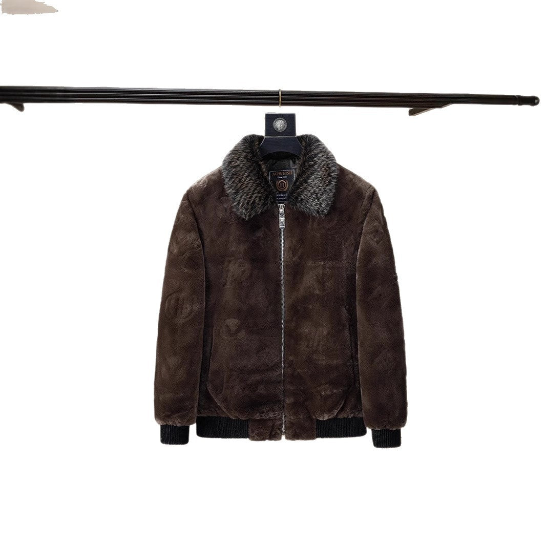 Mens Western-style Jacket Fur Coat Sweater - pokema4edff2b7fe5be1f6e74be8ddb7c5218b