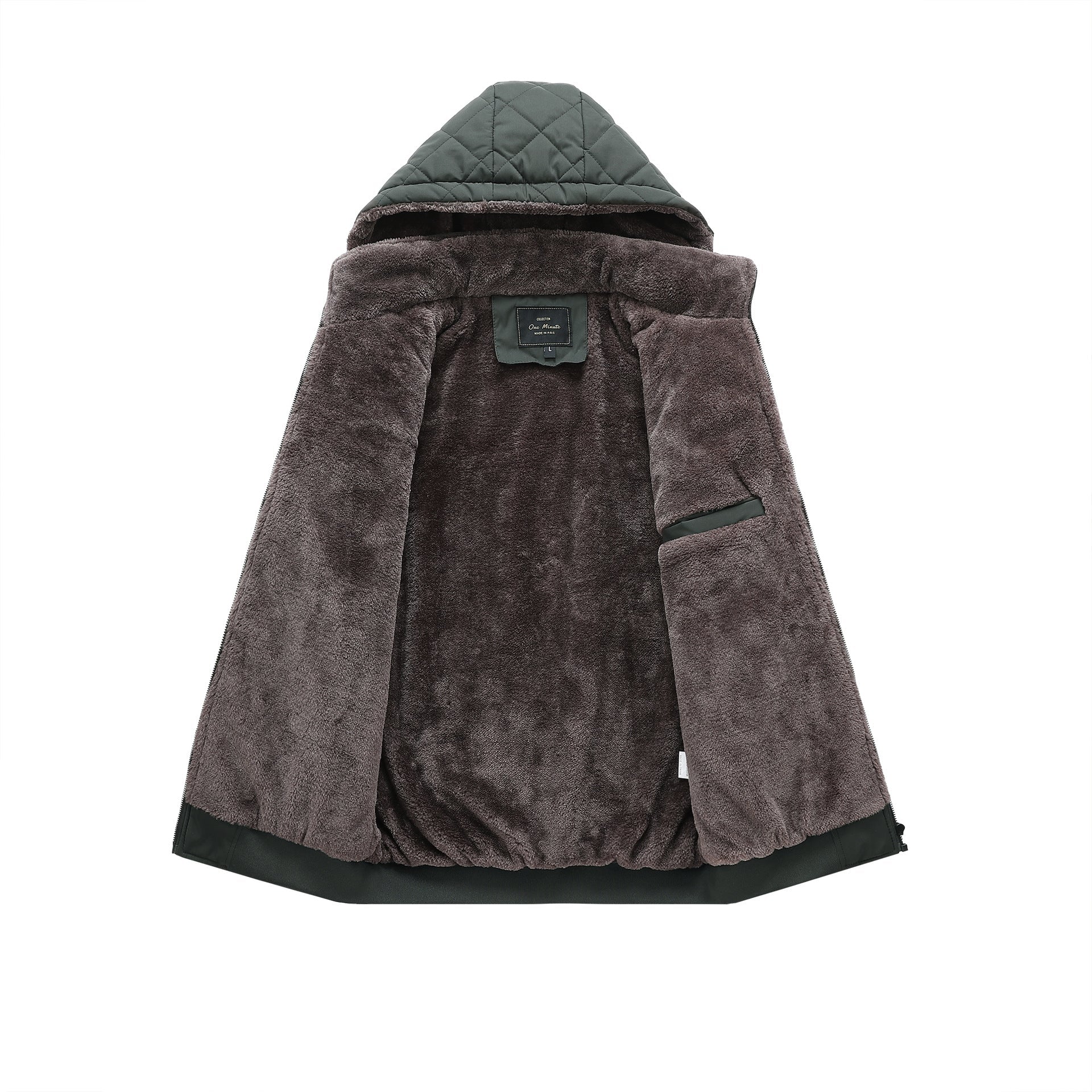 Mens Winter Fleece Lined Jacket Warm Insulated Cotton Coat - pokema6ebb5e4cbf7efe99d85360aaae23442d