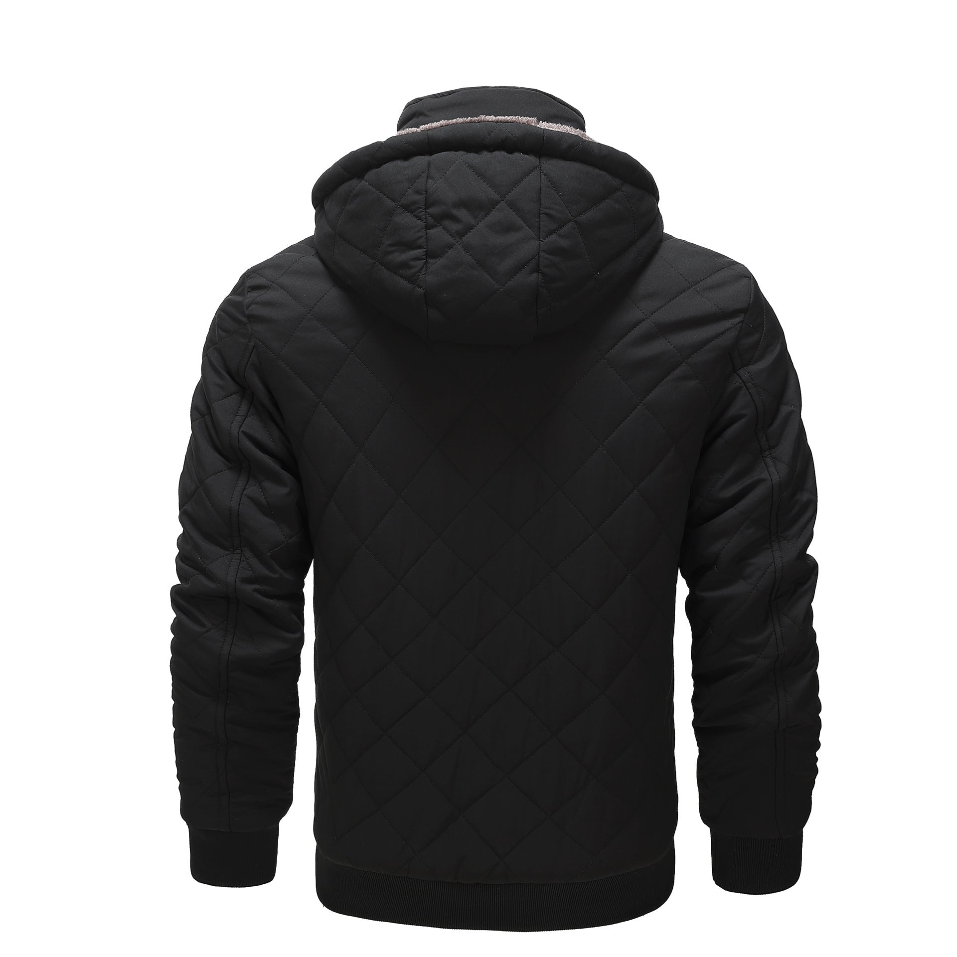 Mens Winter Fleece Lined Jacket Warm Insulated Cotton Coat - pokema9a355f7df95d771677970dd0be30fadb