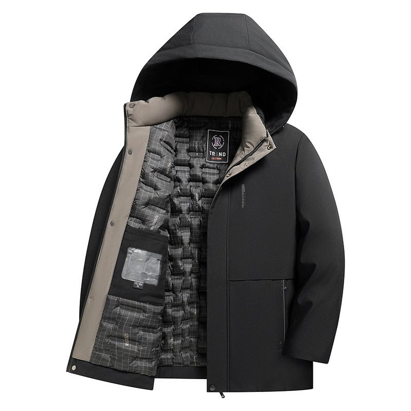 Mens Winter Thickened Hooded Cotton-Padded Coat - pokema89561af3cf6eed6a52c9131fa6bd505f