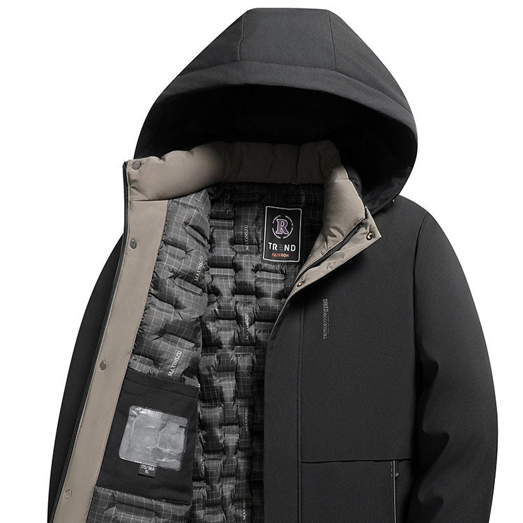 Mens Winter Thickened Hooded Cotton-Padded Coat - pokema64497b8ff0cf574af2d584fb4bc40525