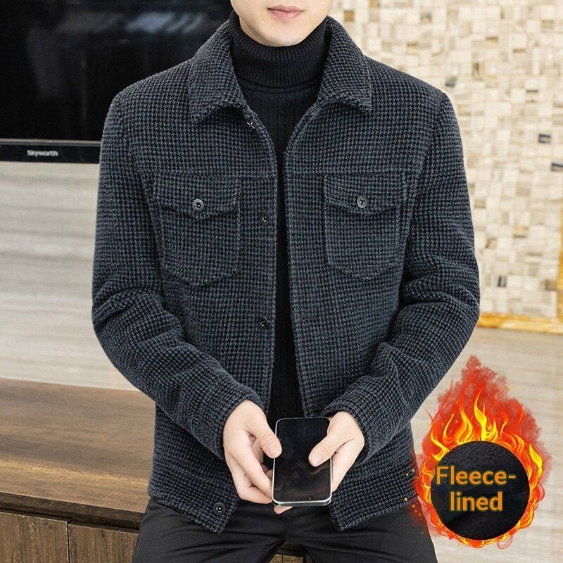 Mens Wool Coat Autumnwinter Jacket Trendy Short Style - pokemaf7136ac53c30e6b709de29eb3db8149c
