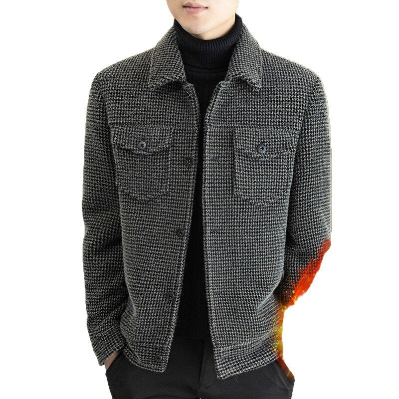 Mens Wool Coat Autumnwinter Jacket Trendy Short Style - pokemabba8f381d3c70e3180ebec48630f8bcc