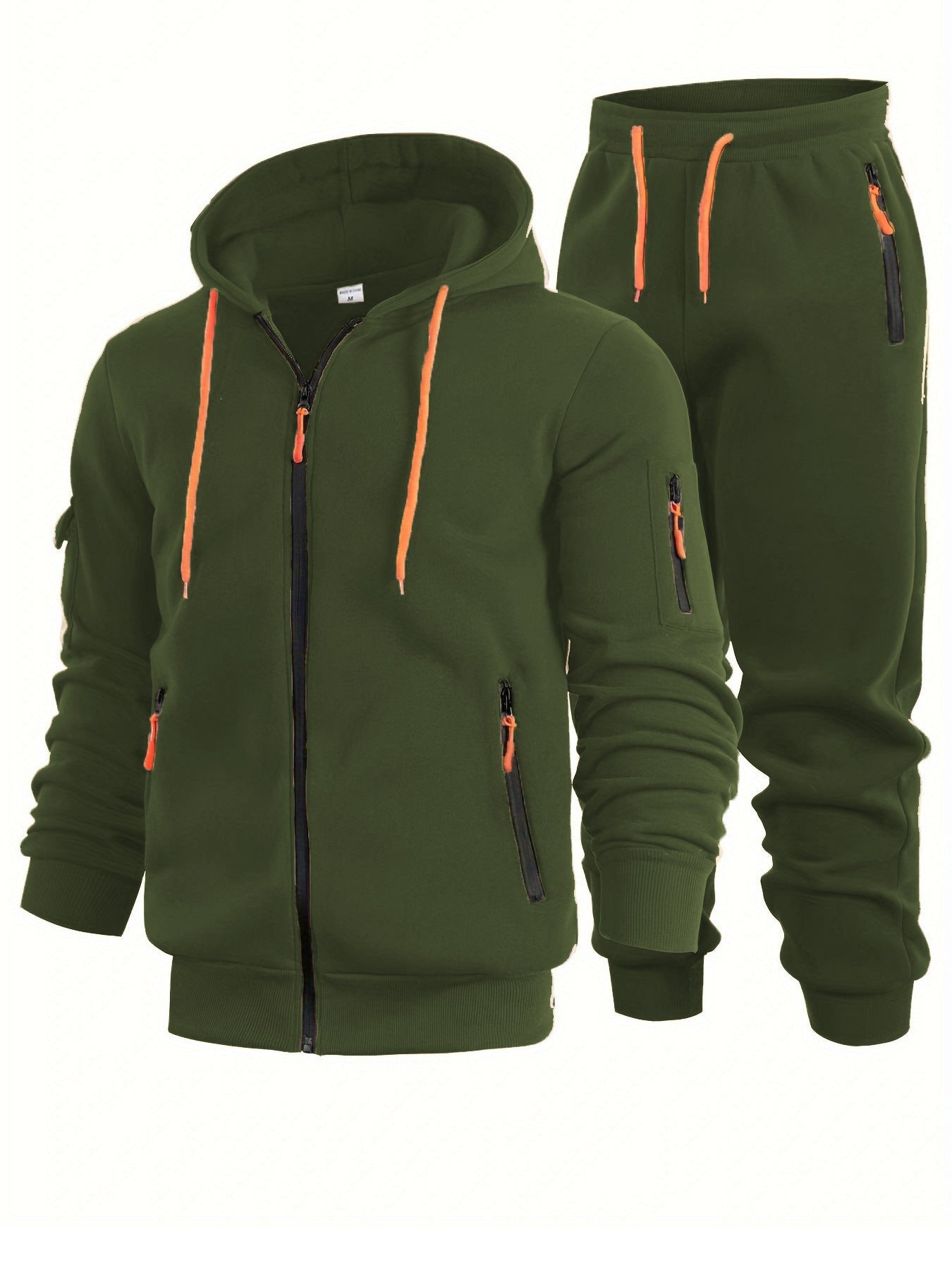 Mens Zip-Up Hoodie With Arm Pockets, Cardigan Sweatshirt Coat - pokema794190f8c33f7e7f02460fedbd1b45ec