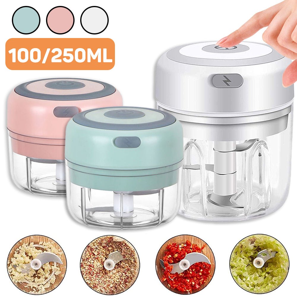 Mini Electric Garlic Chopper USB Charging Ginger Masher Machine Sturdy Durable Chili Vegetable Crusher Kitchen Tool - pokemad06d14bb180e99838796adc2bbd9f634