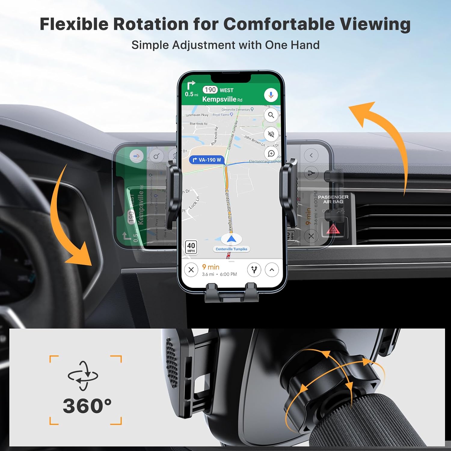 Miracase Phone Holder Car Mount:Universal Air Vent Cellphone Stand Brakect with Metal Hook Clip,360 Rotating Carmount Accessories for iPhone 17/16/15/14/13/12 Pro Max,Galaxy,Camera,Black - pokemaMiracase Phone Holder Car Mount:Universal Air Vent Cellphone Stand Brakect with Metal Hook Clip,360 Rotating Carmount Accessories for iPhone 17/16/15/14/13/12 Pro Max,Galaxy,Camera,Black