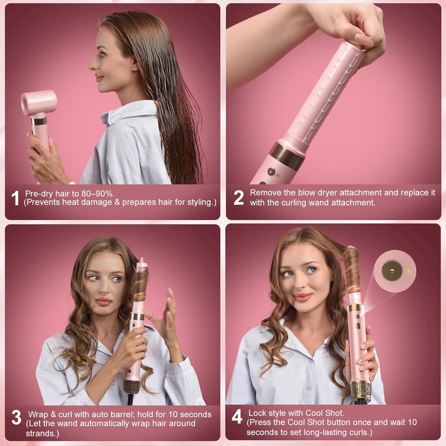 Mythsight StyleVibe 6-in-1 Air Styler, Hair Dryer & Blow Dryer Brush with Auto Wrap Curl L/R, Fast Drying, Smooth Blowouts, Root-Lift Volume, No Heat Damage Frizz-Free Thermal Brush with Travel Bag - pokemaMythsight StyleVibe 6-in-1 Air Styler, Hair Dryer & Blow Dryer Brush with Auto Wrap Curl L/R, Fast Drying, Smooth Blowouts, Root-Lift Volume, No Heat Damage Frizz-Free Thermal Brush with Travel Bag