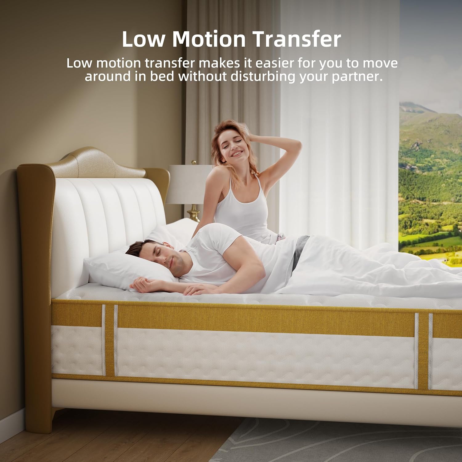 Naiveer Cool Gel Memory Foam Hybrid Mattress, 10 Inch King Size Mattress in A Box with Pocket Springs for Cool Sleep & Pressure Relief, Medium Firm Feeling with CertiPUR-US Certified Foam - pokemaNaiveer Cool Gel Memory Foam Hybrid Mattress, 10 Inch King Size Mattress in A Box with Pocket Springs for Cool Sleep & Pressure Relief, Medium Firm Feeling with CertiPUR-US Certified Foam