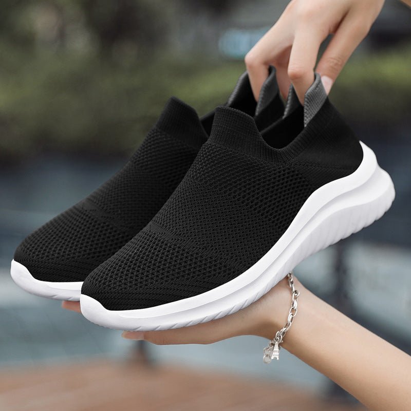 New Couple Flying Woven Socks Mouth Mesh Casual Sneakers For Women - pokemae8369438a8b4bd8d80b9e10fcae64b1b