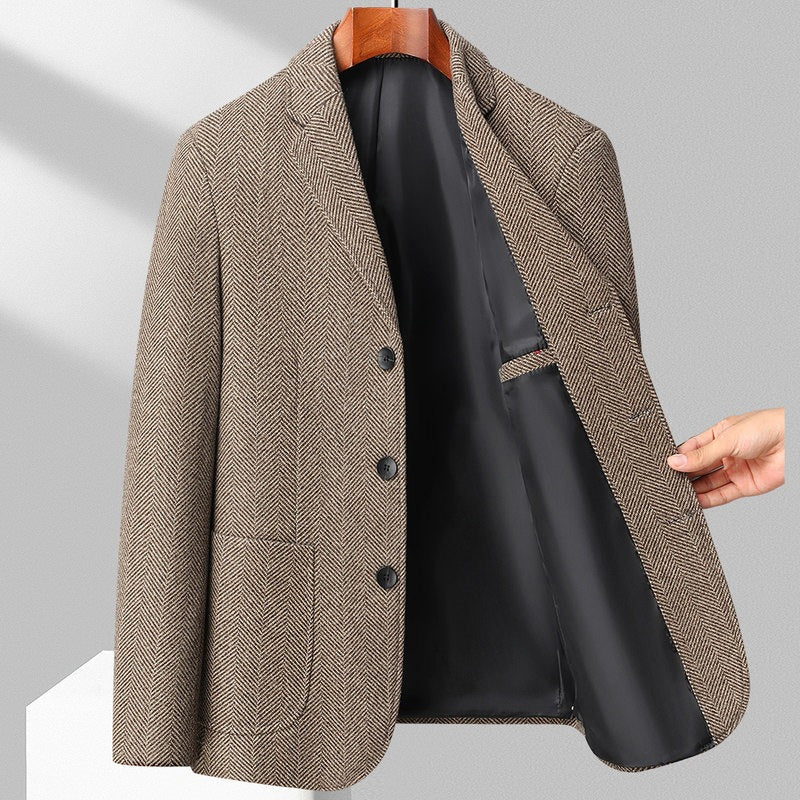 New Mens Casual Wool Suit Jacket - pokema22e22b39569f2b25c611e183d5a0eb
