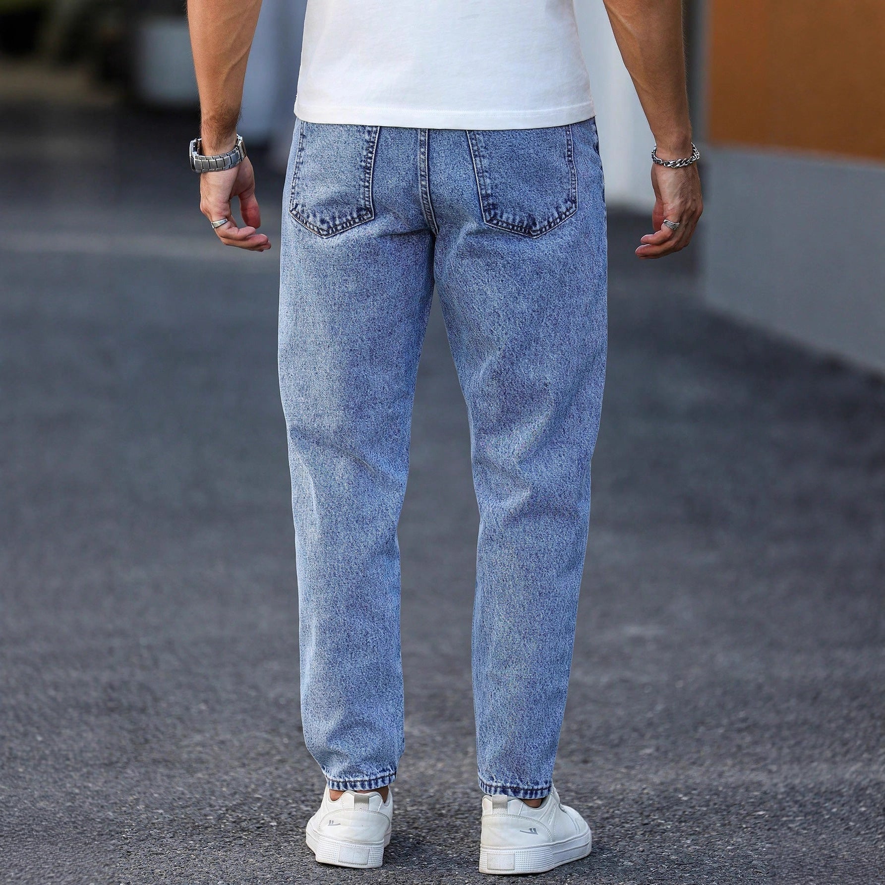 New Mens Light Blue Tapered Jeans - pokema9052eccef37cc1d3d0ba377e364bed54